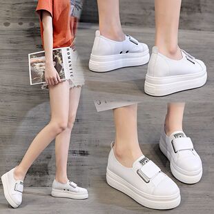 小个子小码女鞋313233一小白鞋新款乐福鞋内增高舒适学生休闲春夏