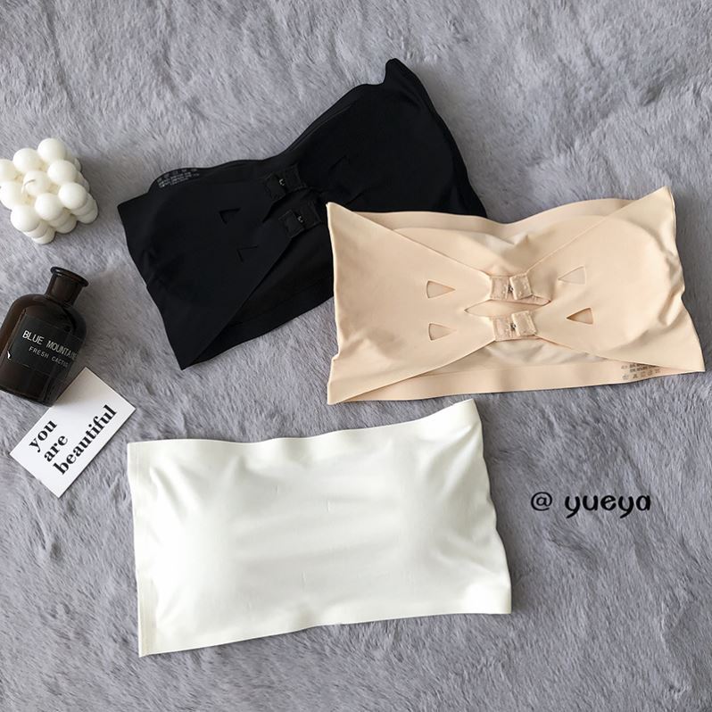 搭配穿婚纱礼服背心吊带裙子漏背一字肩里面用的小胸美背内衣没有