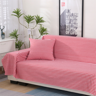 沙发垫清仓处理老粗布沙发巾一片式盖巾四季加厚通用防滑沙发罩套