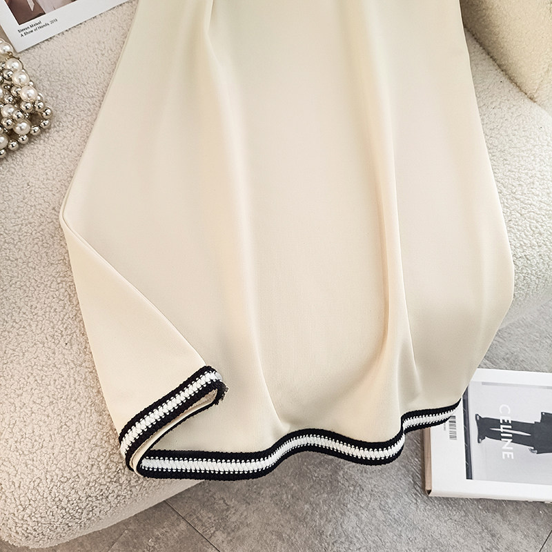 CLEARANCE PICKS UP THE LEAKAGE OF BIG-NAME TEA BREAKS FRENCH POLO NECK DRESSES WOMENS SUMMER SENSE OF LUXURY WAIST CINCHING THIN A-LINE SHORT SKIRTS