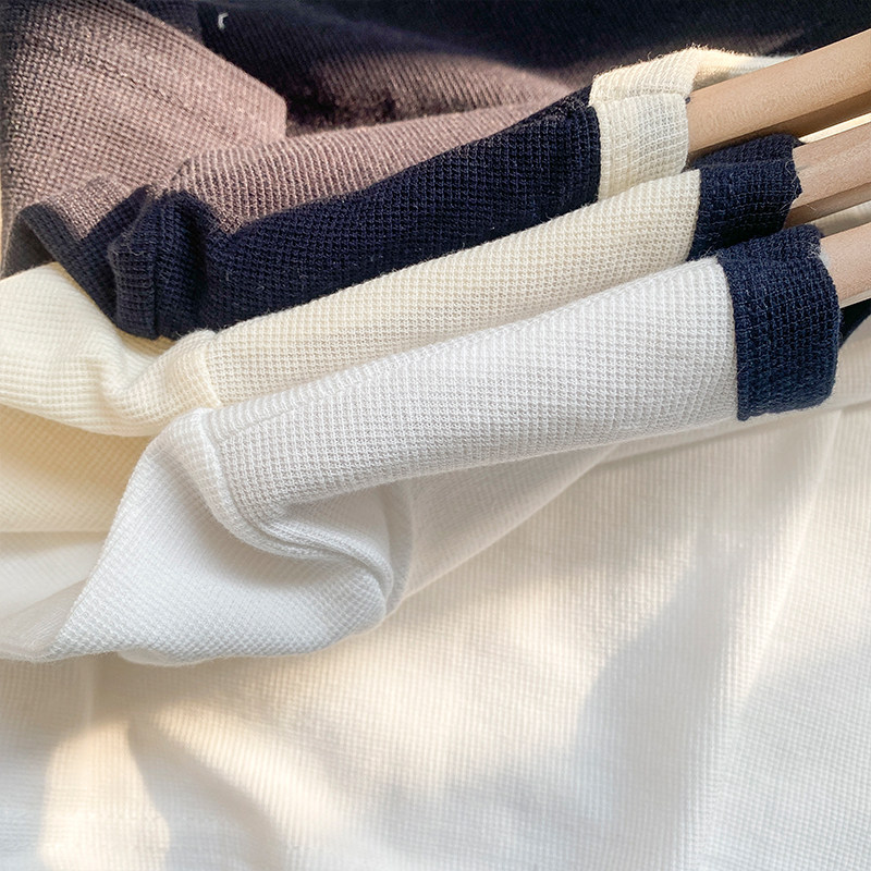 BIG BRAND PICK-UP LEAK AMERICAN RETRO EMBROIDERY SHOULDER T-SHIRT WOMENS SHORT-SLEEVED CARD-WAIST SHIRT IS UNIQUE AND BEAUTIFUL TOP