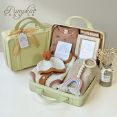 婴儿礼盒彩虹套装 针织毛衣男女宝宝百日周岁手提箱送礼物 春秋冬款