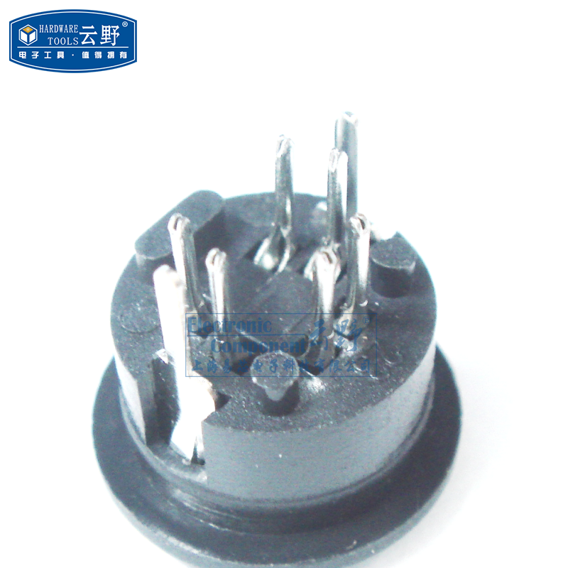 DIN-604 PS2-6芯插座 键盘插座 鼠标座6芯圆形 10个