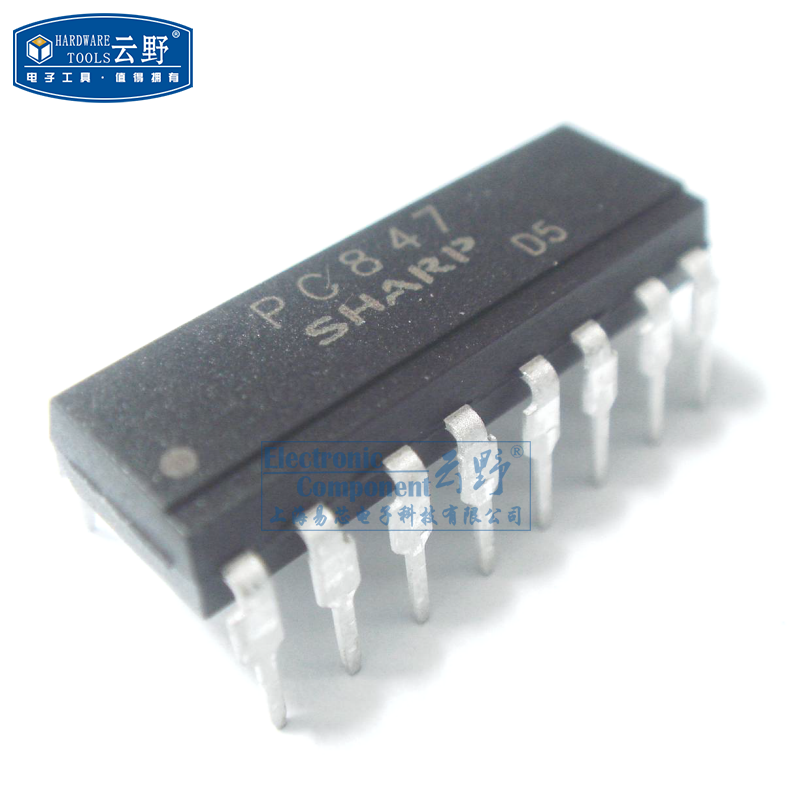 原装 光藕PC847 DIP16直插 高密度 晶体管输出光电耦合器(一个)