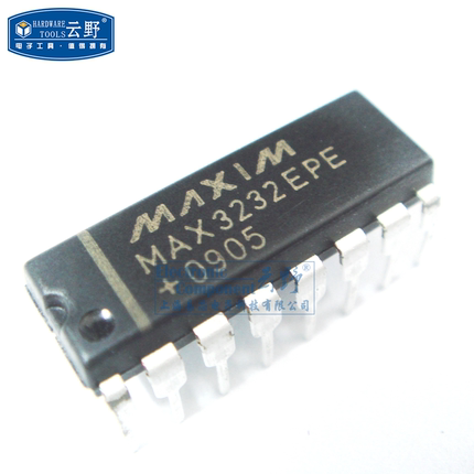 IC集成电路MAX3232EPE DIP16直插 RS-232接口IC 收发器 芯片 一个