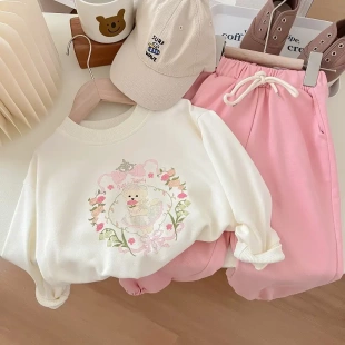 女童衛衣春秋裝 時髦小童裝 兒童衣服寶寶洋氣打底衫 外套潮 2023新款