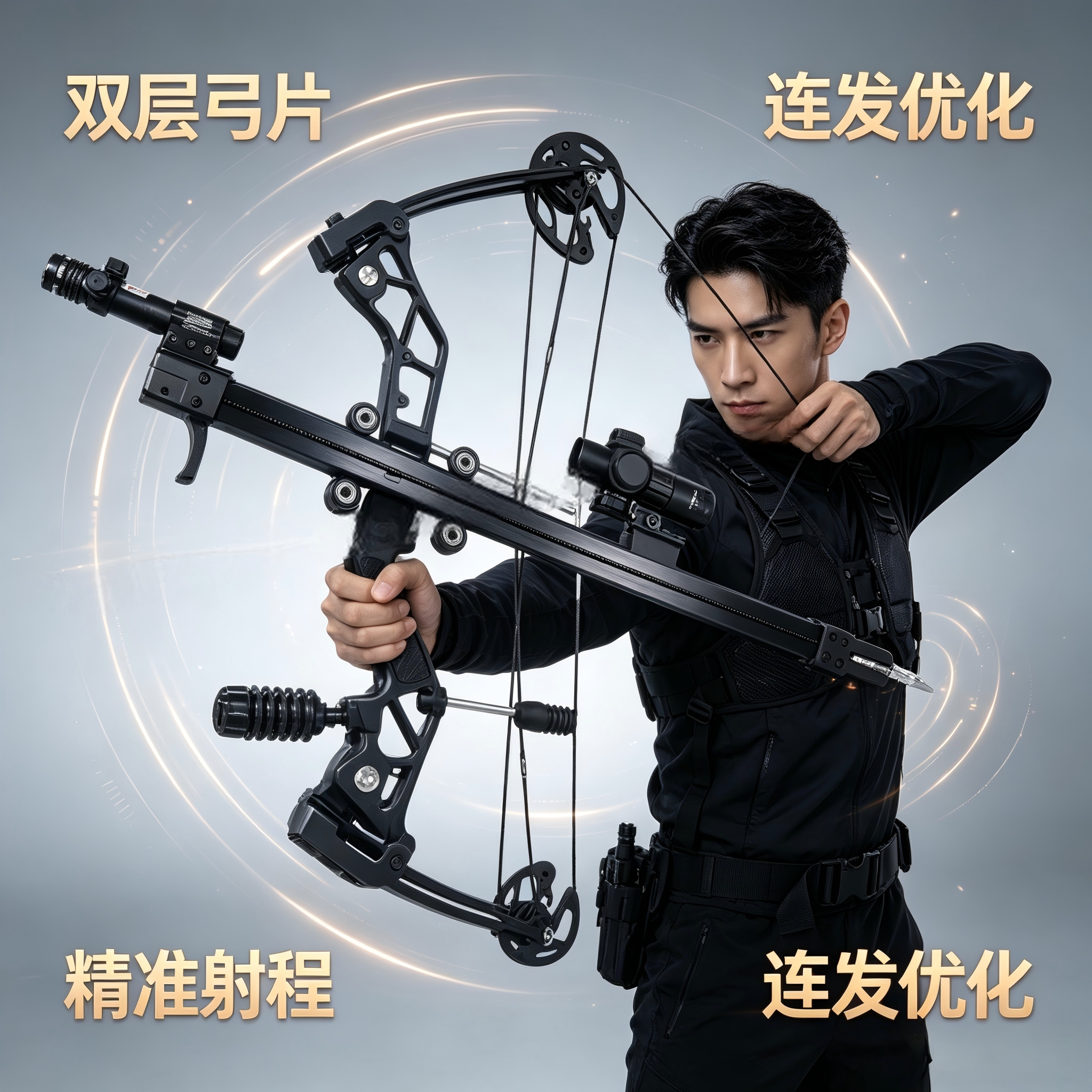六代秃鹰激光40连发反曲弓
