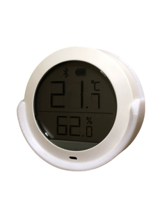 3D打印M18米家蓝牙温湿度计圆形挂墙版白色支架可粘贴配送纳米胶