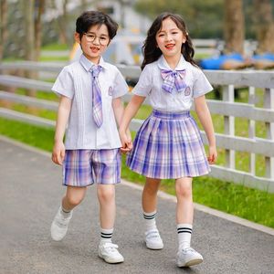 2023园服夏装英伦学院风儿童校服JK套装小学生班服夏季毕业照服装