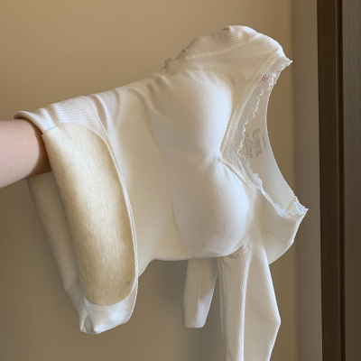 羊绒保暖内衣女款带胸垫