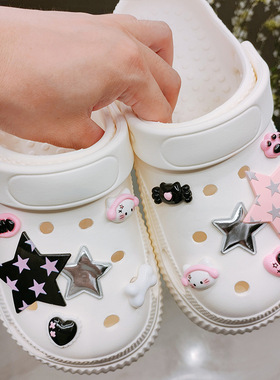 高级感鞋扣适配洞洞鞋金属鞋花少女心沙滩鞋凉鞋配饰insdiy装饰扣