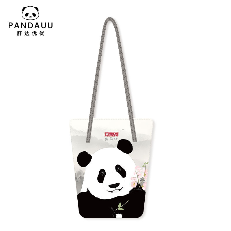 大熊猫原创单肩水桶包可爱绩笑