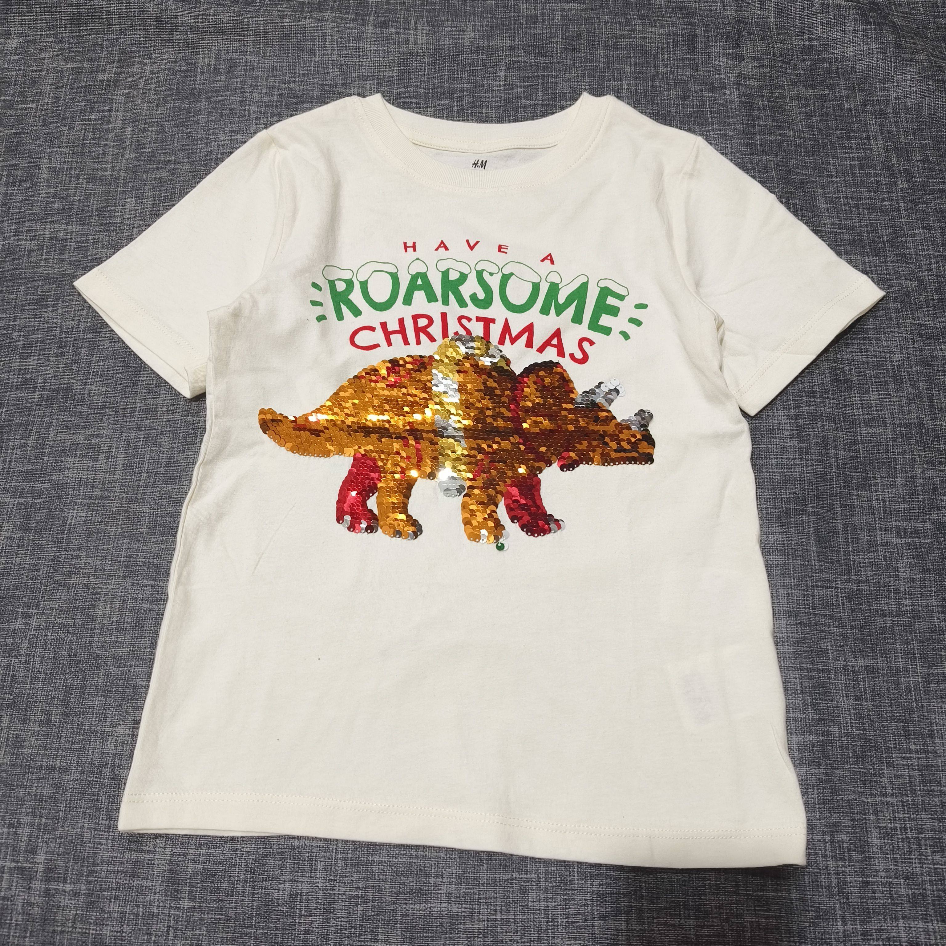 H家外码男童卡通图案亮片刺绣纯棉圆领短袖T恤儿童上衣,童装/婴儿装/亲子装,T恤,淘宝优惠券,粉丝福利购,淘宝优惠卷