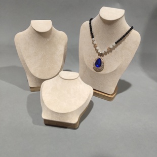 韩国竹木项链架 直播拍照饰品架 橱窗柜台展示道具 立式人像颈脖