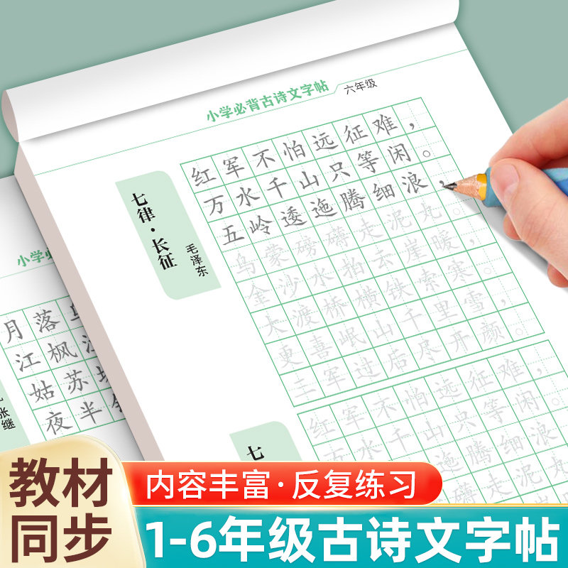 小学生古诗词练字帖一二三四五六年级人教版同步临摹每日一练 - 实物图