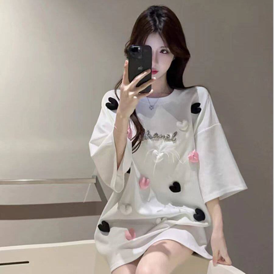 夏季韩版T恤女设计感立体装饰纯棉短袖气质百搭显瘦ins风潮牌小众