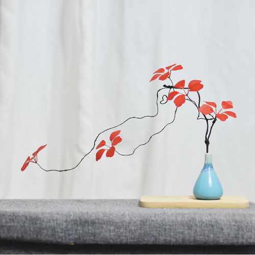 禅意观音莲仿真花植物客厅民宿餐茶桌玄关酒店可折枝插花摆件花材