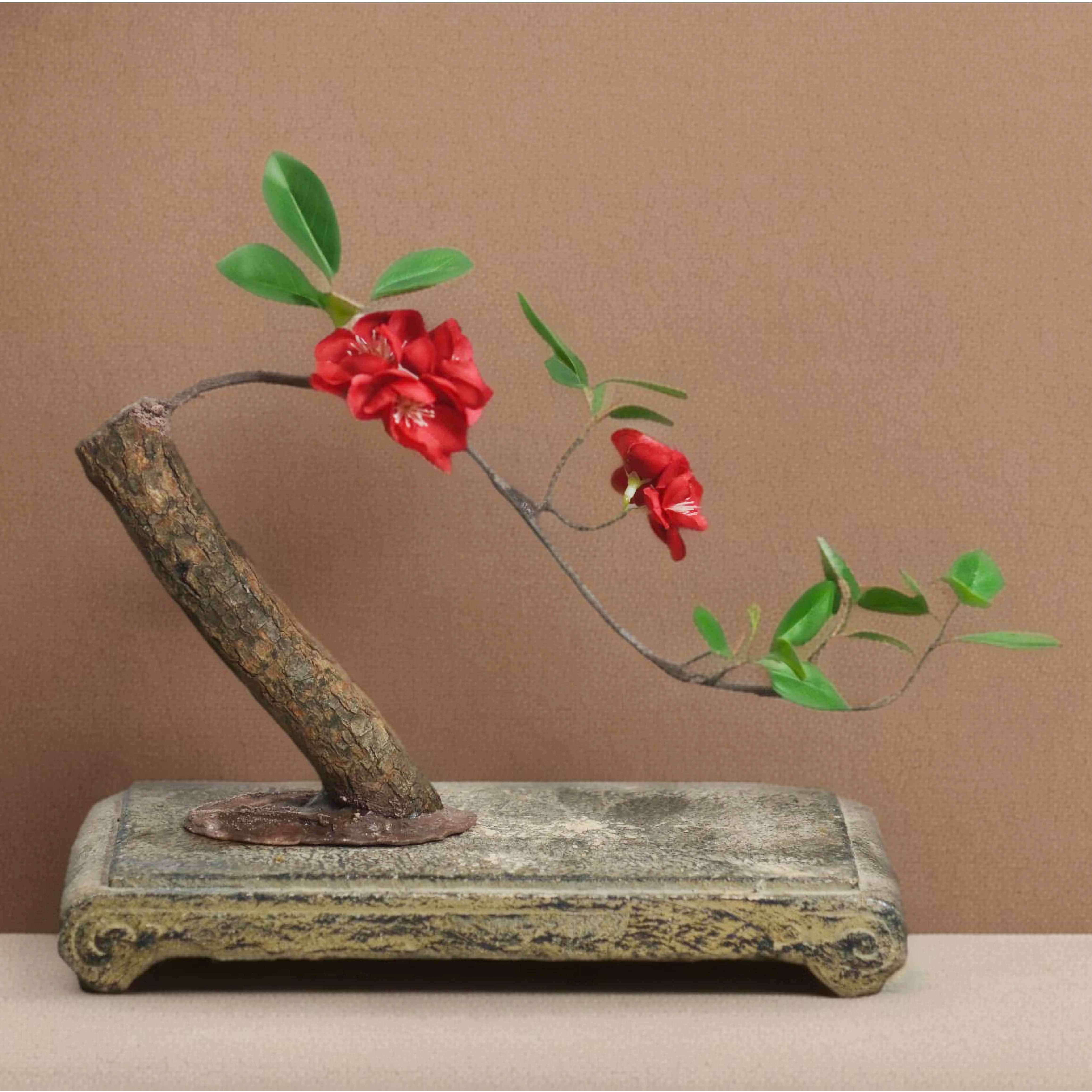 室内仿真枝海棠樱花绢花禅意侘寂