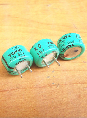 原装拆机 日本NEC/TOKIN 5.5V0.1F 法拉电容　0.1F 5.5V 12.5X7.5