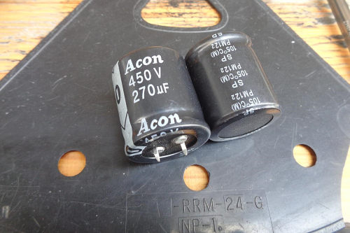 270UF 450V 中元 ACON 电源电容 SP 牛角 可代 450V220UF 30X35