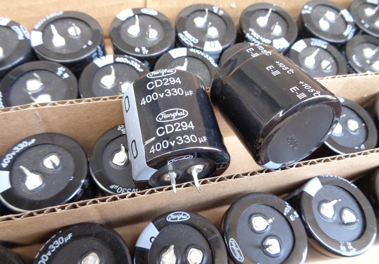 330UF 400V JH 江海 CD294 400V330UF 电源 电容 35X35 105度