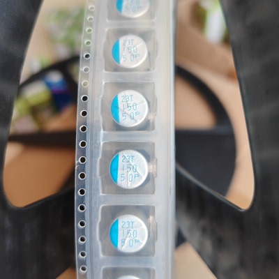 50V150UF 日本SUNCON 混合固态电容 125度汽车板电容 10X12