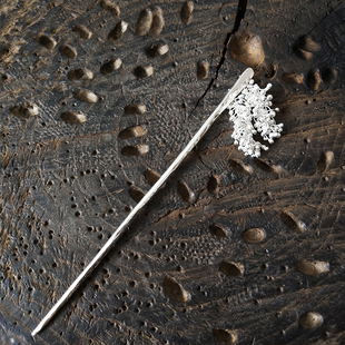 入梦葡萄s925纯银发簪子复古典汉服装戏盘发钗流苏步摇头饰礼品女