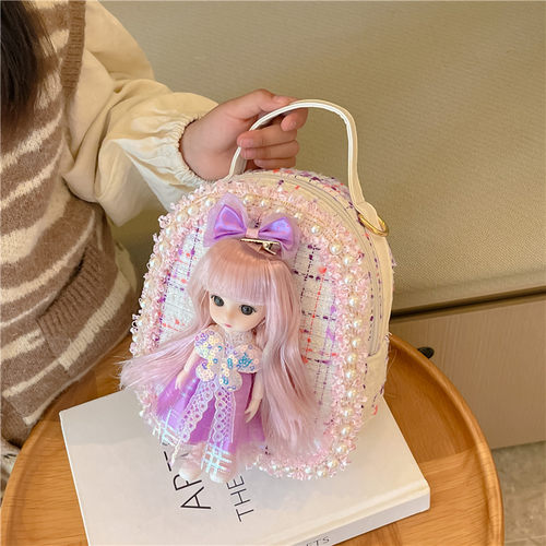 韩版幼儿园女童双肩包可爱娃娃包