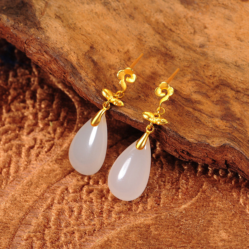 [China gold Official Jin Xiang Yu Earrings Clouds Drop Earrings jade Sufficient gold Earrings new patternin the Jewelry/Diamond/Jade/Gold , Gold jewelery (New) , Other  category - from Buy2taobao.com to provide professional Taobao agent buy service