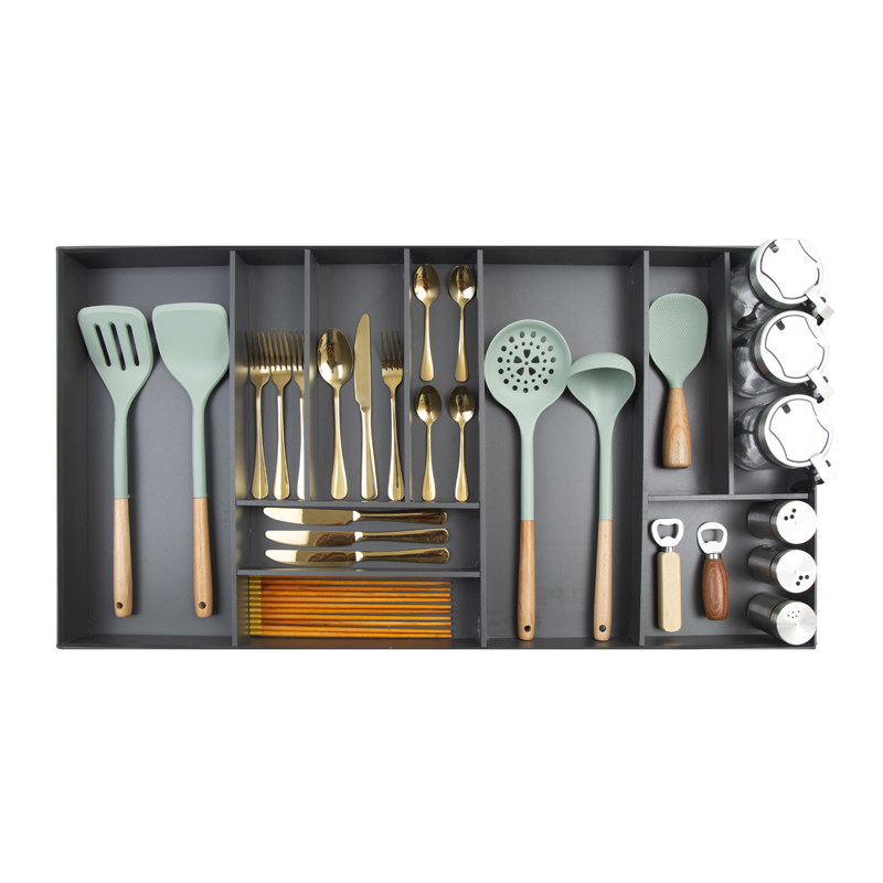 铝合金厨房抽屉收纳餐具收纳盒厨具碗筷刀叉分隔整体橱柜置物架收,餐饮具,餐具笼/架,淘宝优惠券,粉丝福利购,淘宝优惠卷