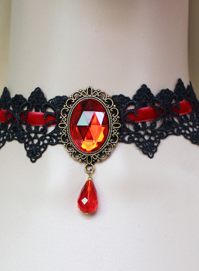 Gothic Lace Choker Victorian Burlesque Collar Retro Necklace