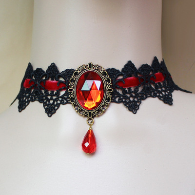 Gothic Lace Choker Victorian Burlesque Collar Retro Necklace