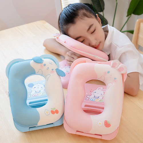 折叠午睡枕护颈枕小学生趴睡枕