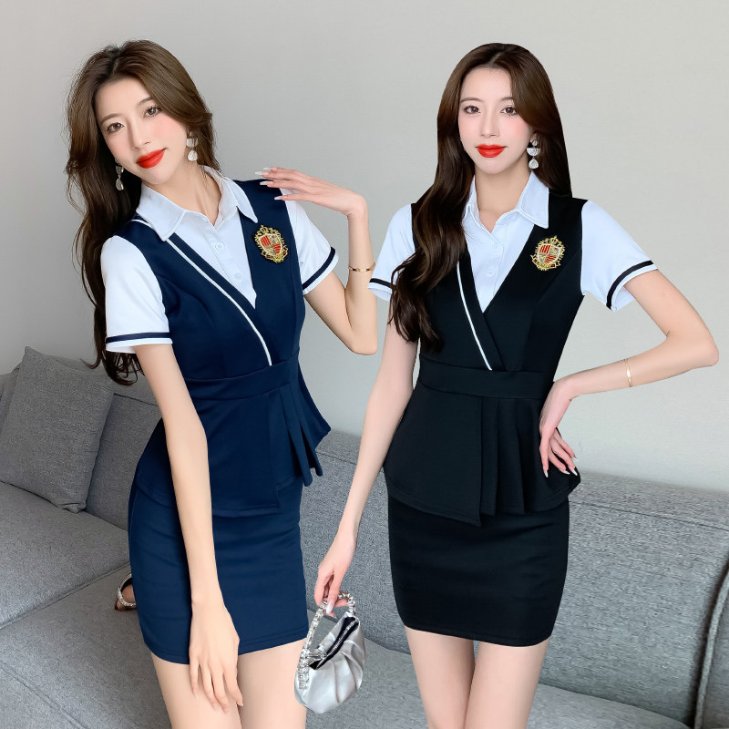 足浴技师工作服套装酒店空姐制服洗浴桑拿按摩沐足工衣足疗工服