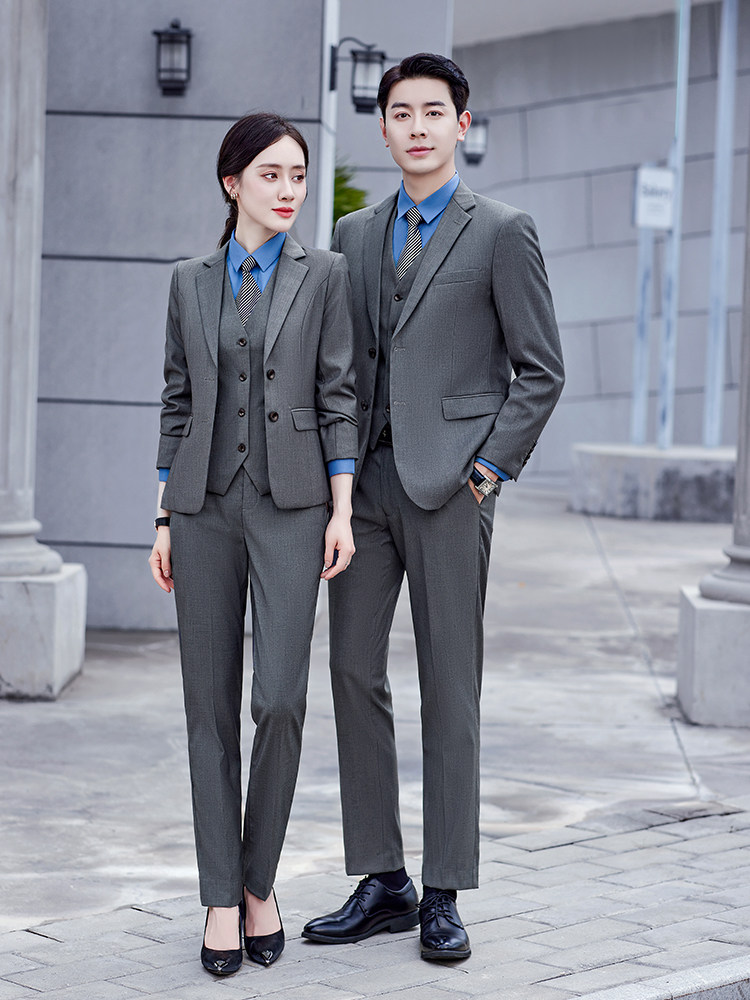 정장 남성 직업복 남녀 동형 예복 4S 매장 교사 영업부 가을 겨울 조끼 작업복 정장