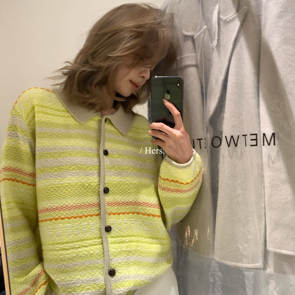 Hers-冬上新简约复古日常Polo领条纹保暖毛衣(韩标)92842,女装/女士精品,毛针织衫,淘宝优惠券,粉丝福利购,淘宝优惠卷