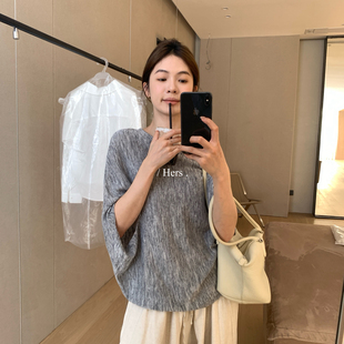 08178 针织衫 Hers 夏上新韩标淡人感气质日常调性斗篷式