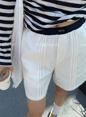 MADEIN OST-26夏上新美式复古撞色腰头棉布休闲短裤91070