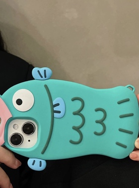 三丽鸥人鱼汉顿Civi3/1S/2手机壳适用小米13x绿色丑鱼12s女k60k50k40s红米K60pro卡通软Note12turbo/11t/10/9