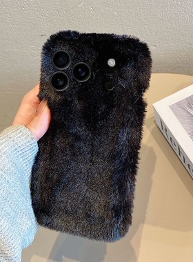 黑色耐脏男款秋冬季毛绒power适用华为magic8pro/7/6/play10/9/8手机壳女50畅玩x60i/x70荣耀500/400/300/200
