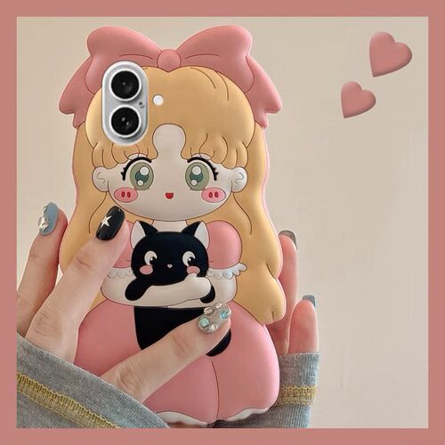 卡通可爱小猫咪女孩pura70/60适用华为mate70pro/60/50手机壳x60i畅享70s/x50i+荣耀300/200/100套40s畅玩50
