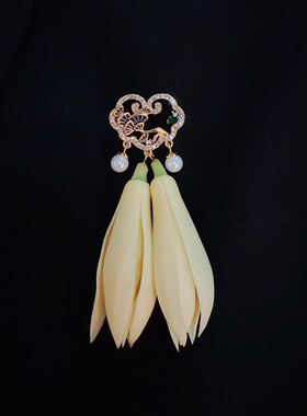 白兰花别针黄角兰胸针白玉兰饰品