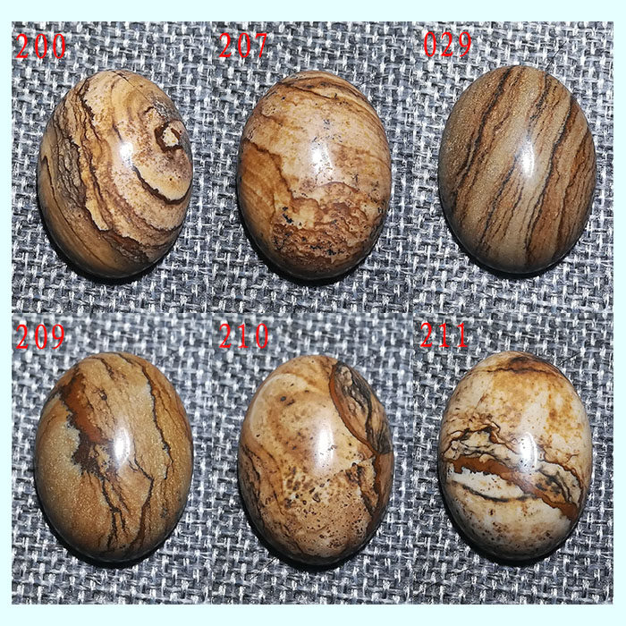 晴天石头铺DIY配件无孔22*30椭圆天然图画石裸石吊坠