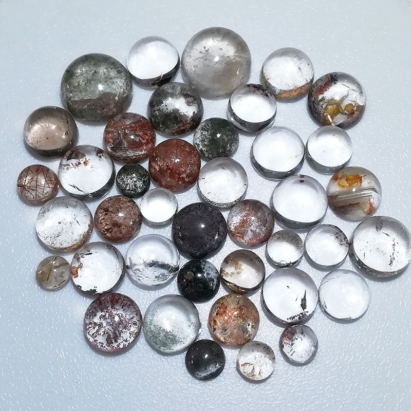 特价圆形幽灵水晶戒面裸石