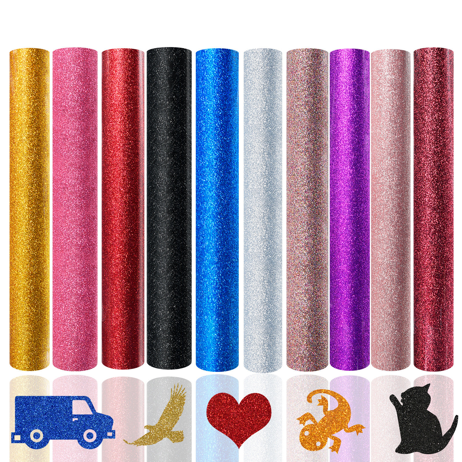 htv工厂直销金葱格力特热转印刻字膜 服装回粘闪光热转印刻字膜