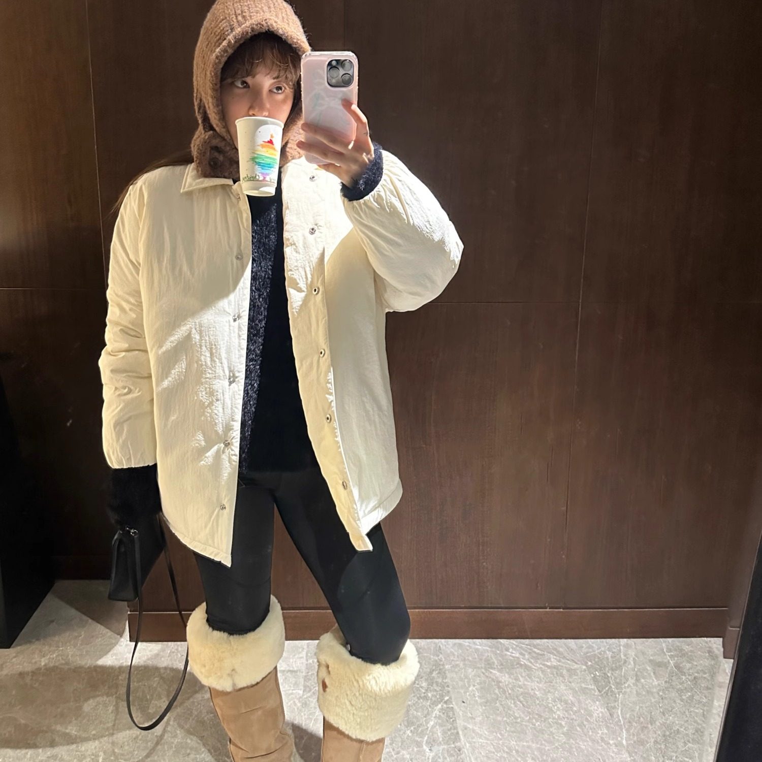 3ts棉短款通勤宽松排扣棉服