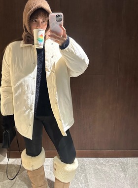 3ts冬季工装休闲棉服翻领设计夹克短款轻薄宽松棉衣外套