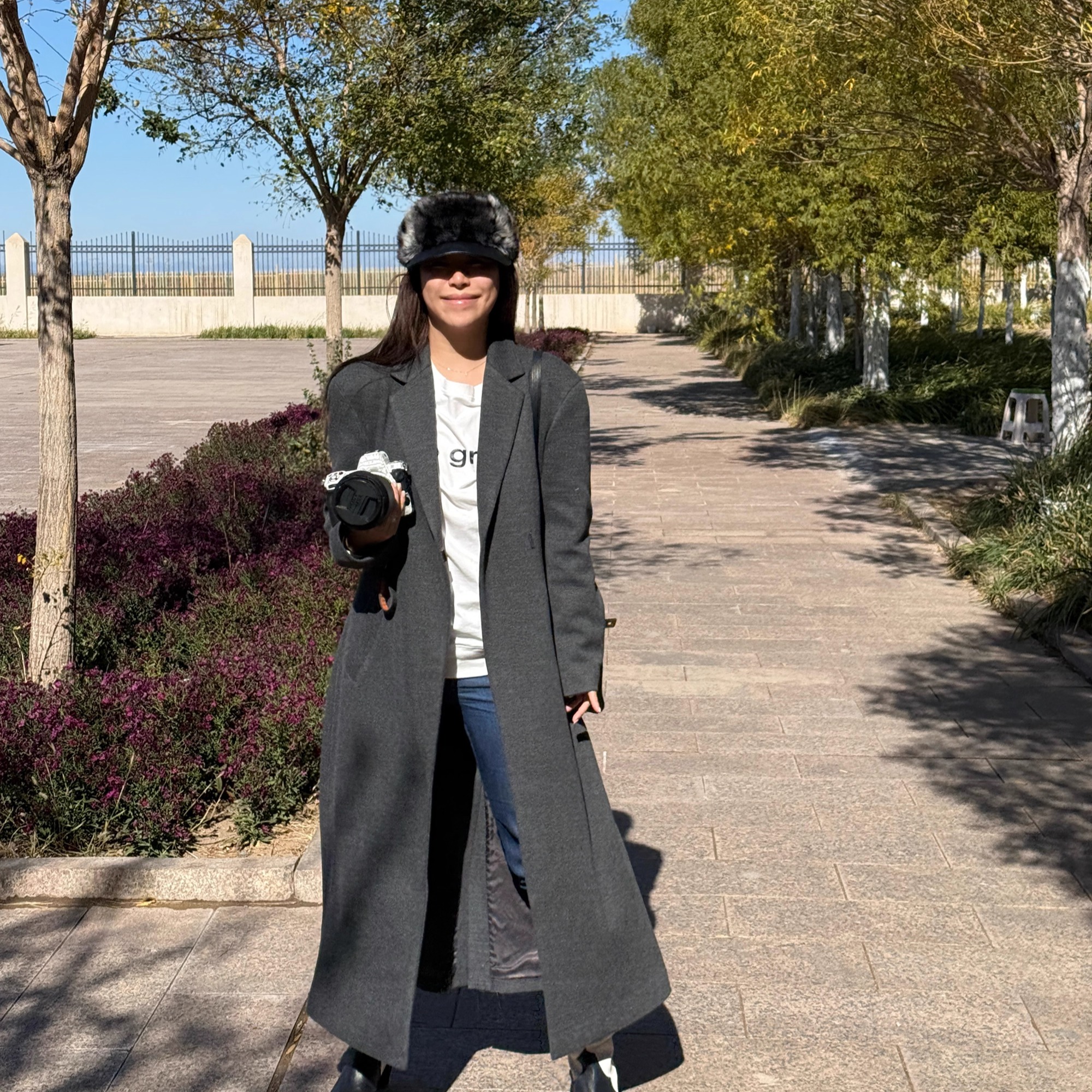 3ts灰色老钱风西装大衣中长款高级感沙漏曲线风衣外套