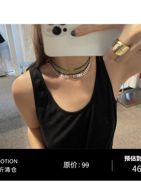 3ts高级感铁皮小众设计锁骨链