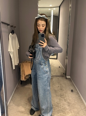 【重磅】3ts慵懒风背带裤美式宽松工装风休闲牛仔背背裤直筒裤